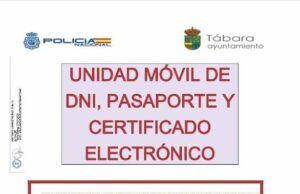 La Unidad Móvil de DNI y Pasaporte visitará Tábara el 23 de enero