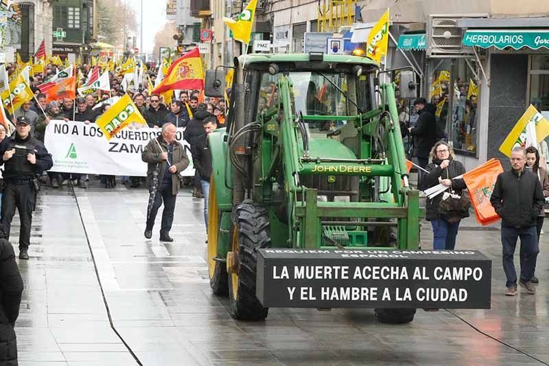 Normalidad y alta participación en la tractorada del sector agrario en Zamora 4