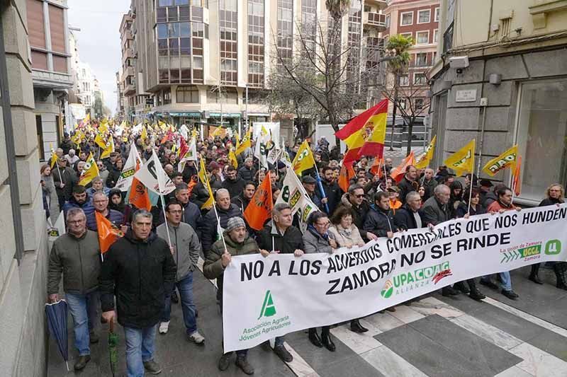 Normalidad y alta participación en la tractorada del sector agrario en Zamora 2