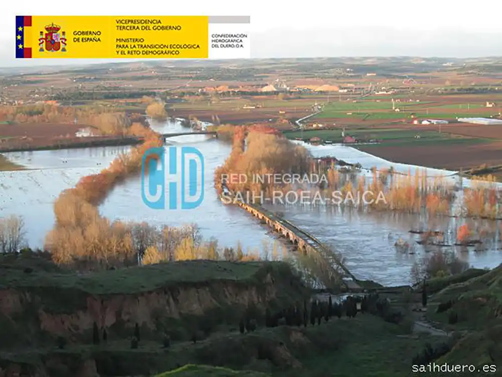 Alerta por crecidas en varios ríos de Zamora: el Duero en Toro en nivel amarillo