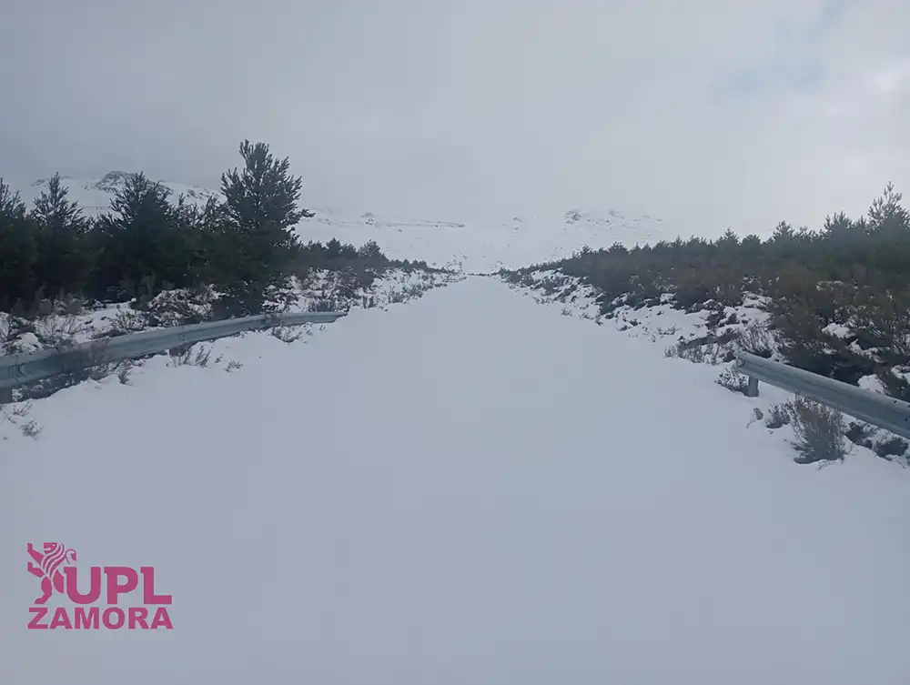 UPL denuncia el bloqueo del Puerto de Truchas y acusa a la Diputación de abandono del mantenimiento invernal