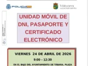 La Unidad Móvil de DNI y Pasaporte visitará Tábara este viernes 24 de abril