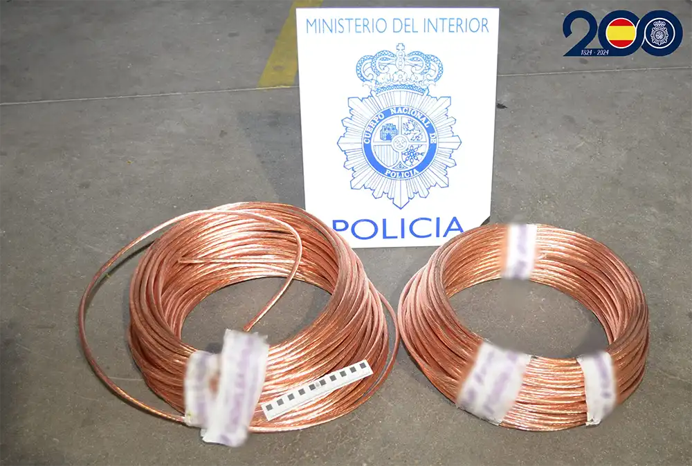 Detenidas tres personas en Zamora por el desvío y venta ilegal de cobre valorado en más de 119.000 euros