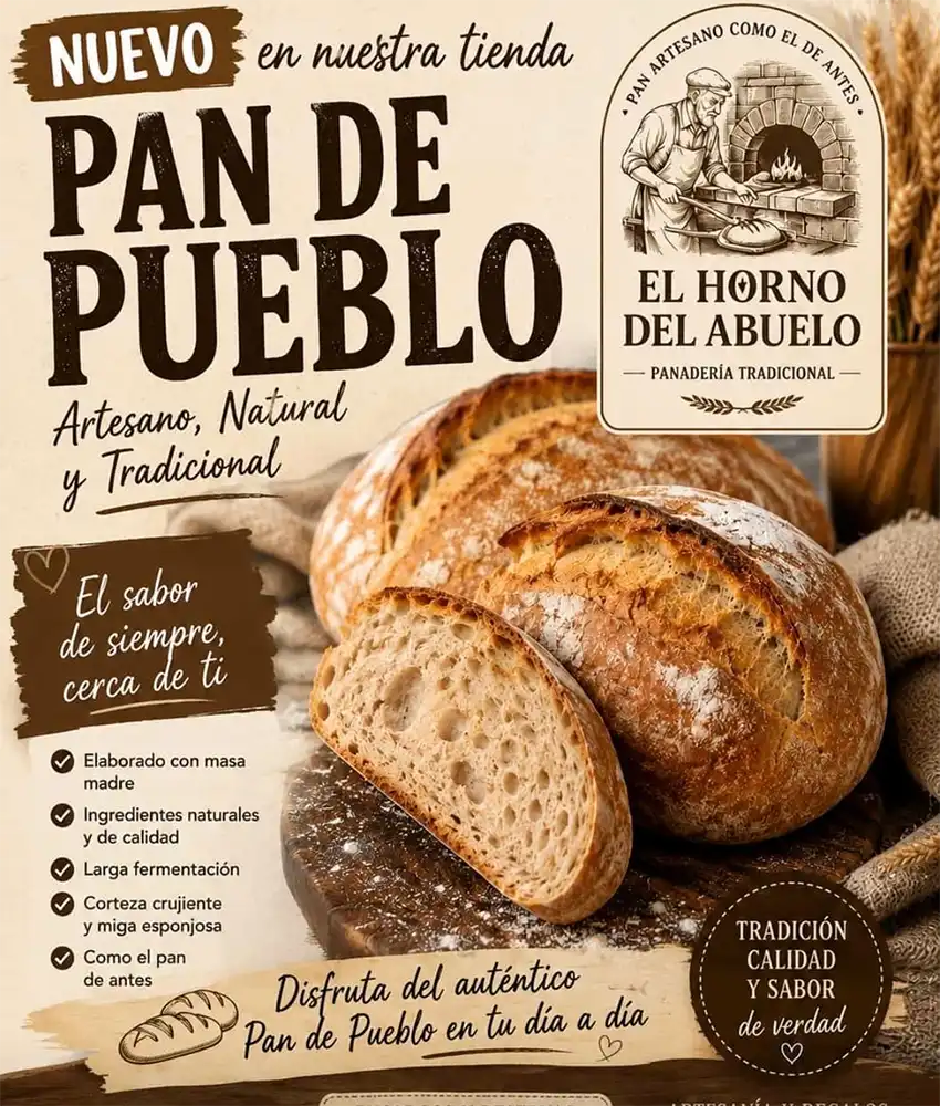 El sabor del pan tradicional llega a Tábara: Artesanía y Regalos San Mamés incorpora el pan del Horno del Abuelo