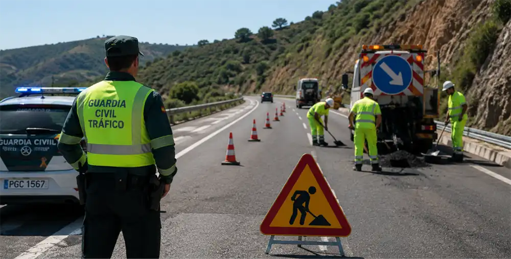 Tráfico intensifica los controles en carreteras en obras para proteger a los operarios y reducir los accidentes