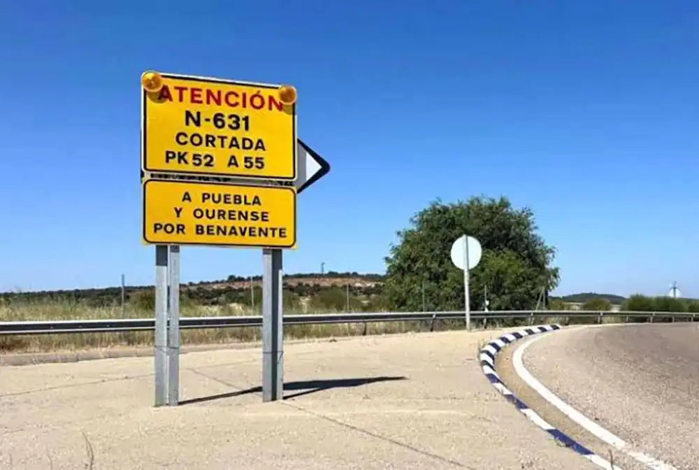 El corte de la N-631 se amplía hasta el 31 de julio para finalizar las obras del firme y reabrir la carretera el 1 de agosto