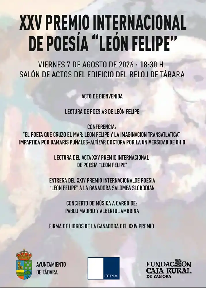 El Premio Internacional de Poesía "León Felipe" de Tábara celebra su 25.º aniversario con 551 poemarios de 17 países 1