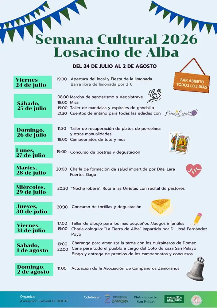 Losacino de Alba presenta su Semana Cultural 2026 con diez días de actividades para todas las edades