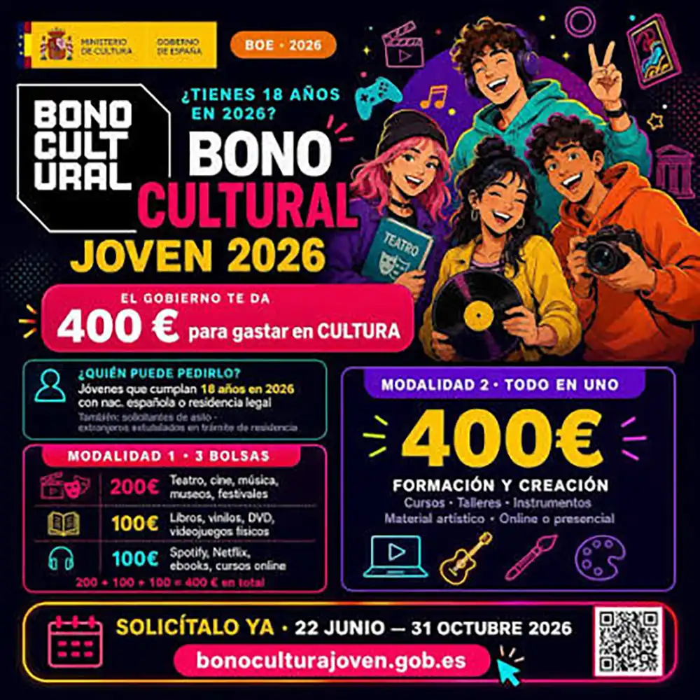 Más de 8.500 jóvenes de Castilla y León ya han solicitado el Bono Cultural Joven 2026: 480 pertenecen a la provincia de Zamora