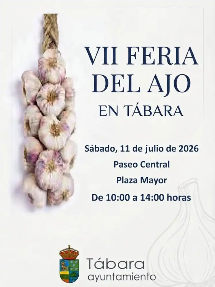 Tábara acogerá el 11 de julio la VII Feria del Ajo en la Plaza Mayor