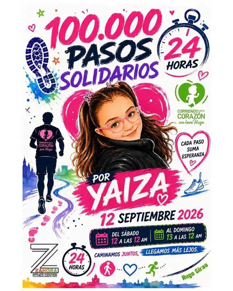 100.000 pasos en 24 horas por Yaiza: Hugo vuelve a convertir el deporte en solidaridad 1 100.000 pasos en 24 horas por Yaiza: Hugo vuelve a convertir el deporte en solidaridad