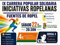 Fuentes de Ropel vuelve a correr por una causa solidaria con la IX Carrera Popular Solidaria de Iniciativas Ropelanas