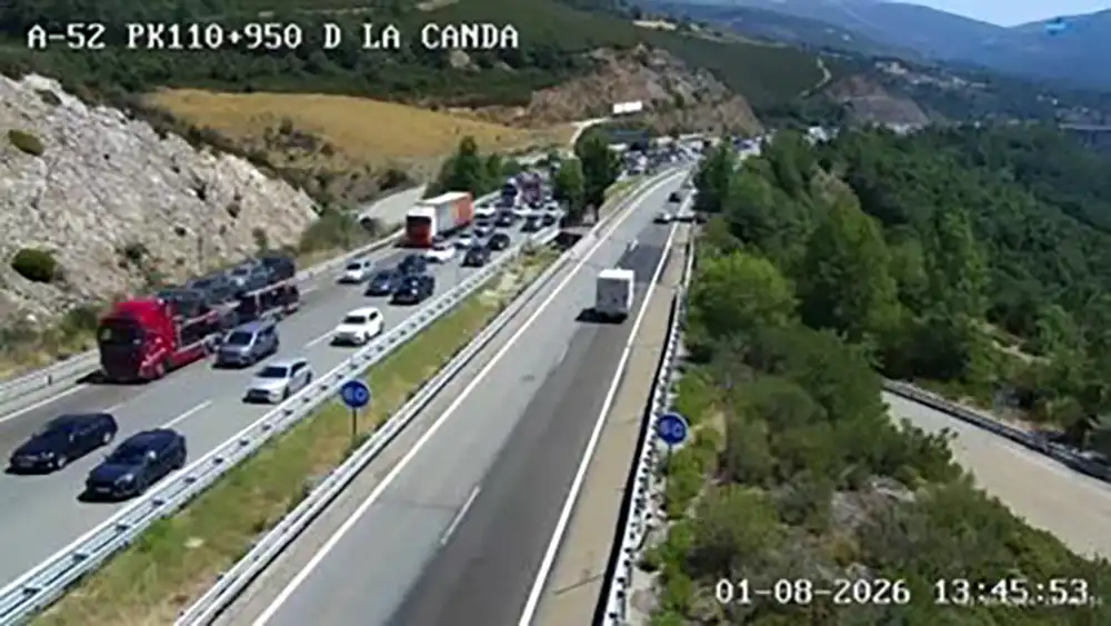 La A-52 paralizará sus obras y abrirá el tramo afectado para facilitar el tráfico durante el eclipse solar 1 La A-52 paralizará sus obras y abrirá el tramo afectado para facilitar el tráfico durante el eclipse solar