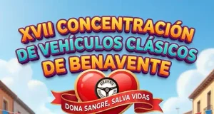 La XVII Concentración de Vehículos Clásicos de Benavente une pasión por los clásicos y solidaridad con una nueva colecta de sangre