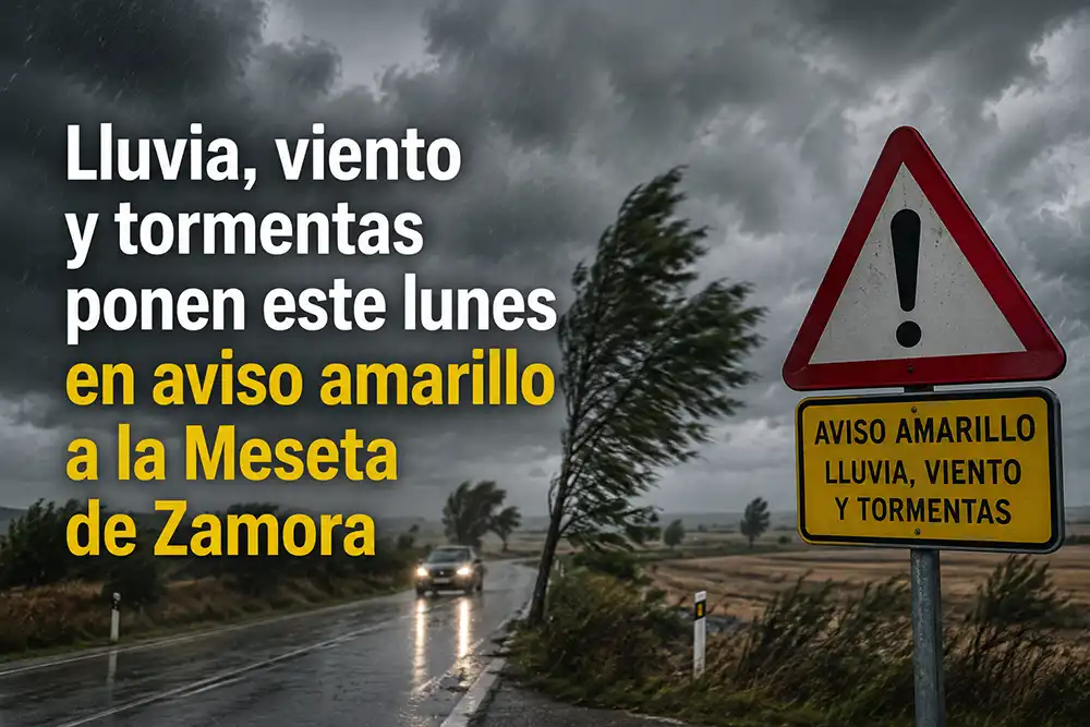 Lluvia, viento y tormentas ponen este lunes en aviso amarillo a la Meseta de Zamora 1 Lluvia, viento y tormentas ponen este lunes en aviso amarillo a la Meseta de Zamora