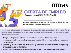 Fundación INTRAS busca un asistente personal para trabajar en Faramontanos de Tábara