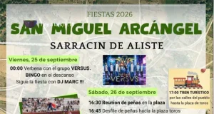 Sarracín de Aliste celebra San Miguel con seis días de fiesta, tradición y música