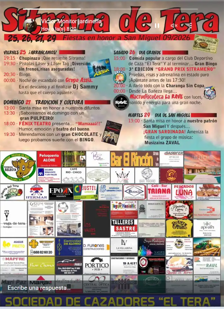 Sítrama de Tera celebra San Miguel con cuatro días de música, tradición y diversión