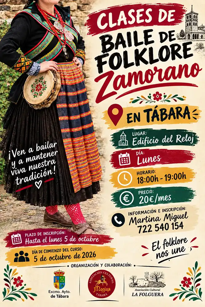 Tábara pone en marcha clases de baile de folklore zamorano para mantener viva la tradición 1 Tábara pone en marcha clases de baile de folklore zamorano para mantener viva la tradición