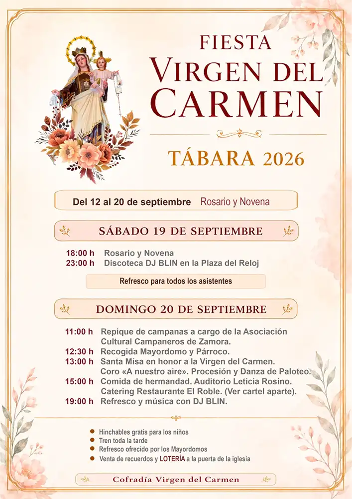 Tábara se prepara para vivir la Fiesta de la Virgen del Carmen entre devoción, tradición y convivencia 1