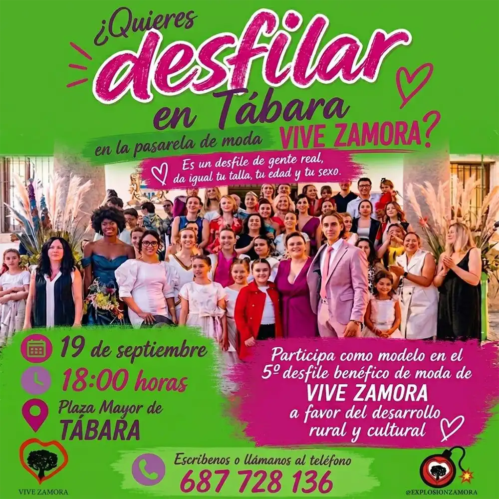 Tábara se viste de moda por una buena causa: VIVE ZAMORA busca modelos para su desfile benéfico 1 Tábara se viste de moda por una buena causa: VIVE ZAMORA busca modelos para su desfile benéfico