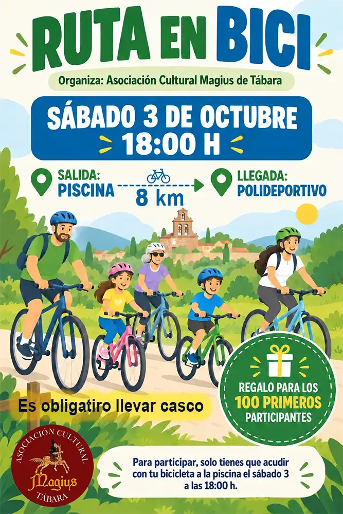 Magius organiza una ruta en bicicleta por Tábara el próximo 3 de octubre 1