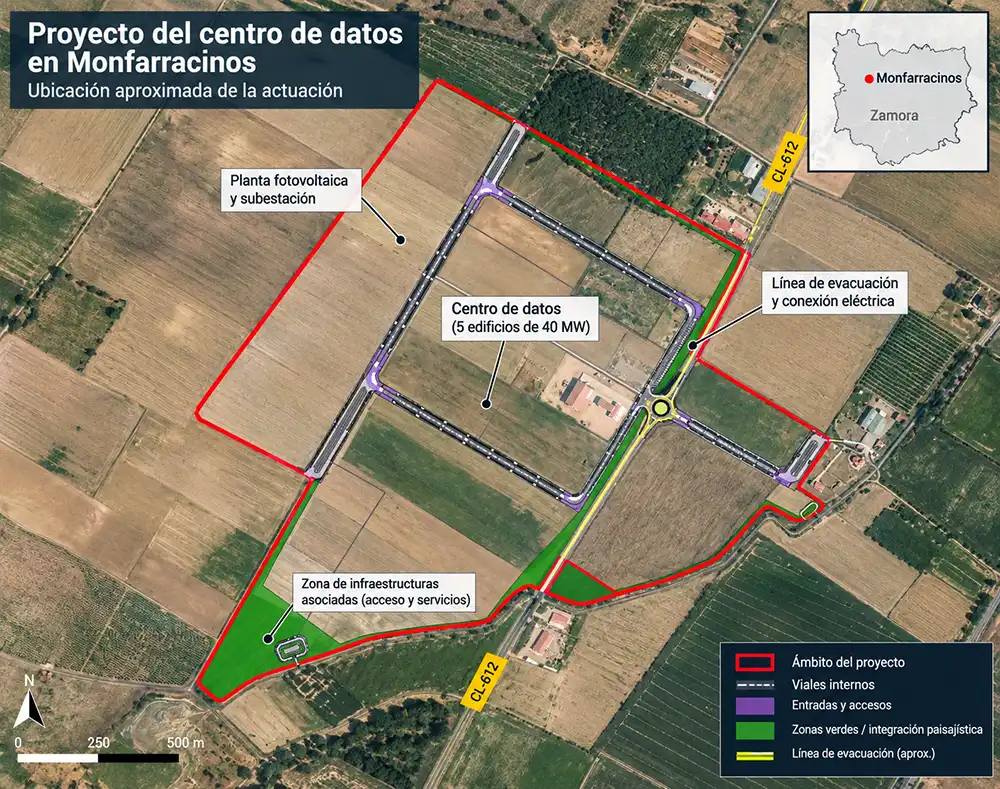 El centro de datos de Monfarracinos necesitaría más del triple de la electricidad que consume toda Zamora, según UPL 1 El centro de datos de Monfarracinos necesitaría más del triple de la electricidad que consume toda Zamora, según UPL