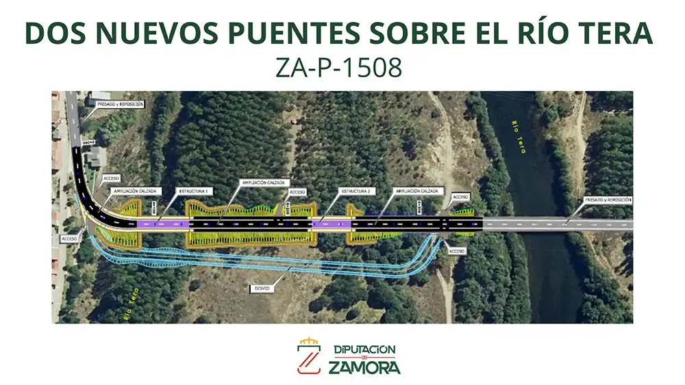 La Diputación de Zamora adjudica por 1,88 millones la construcción de dos nuevos puentes sobre el río Tera 2