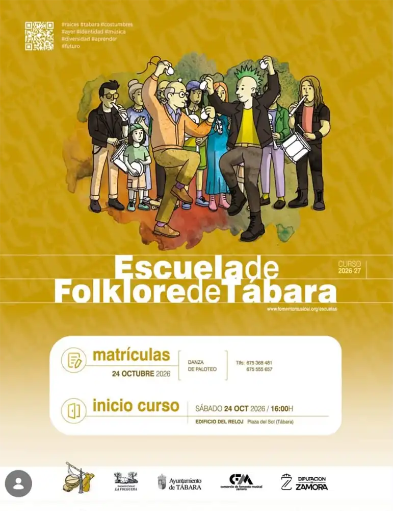 La Escuela de Folklore de Tábara inicia este sábado el curso 2026-2027 con clases de danza de paloteo 1 La Escuela de Folklore de Tábara inicia este sábado el curso 2026-2027 con clases de danza de paloteo