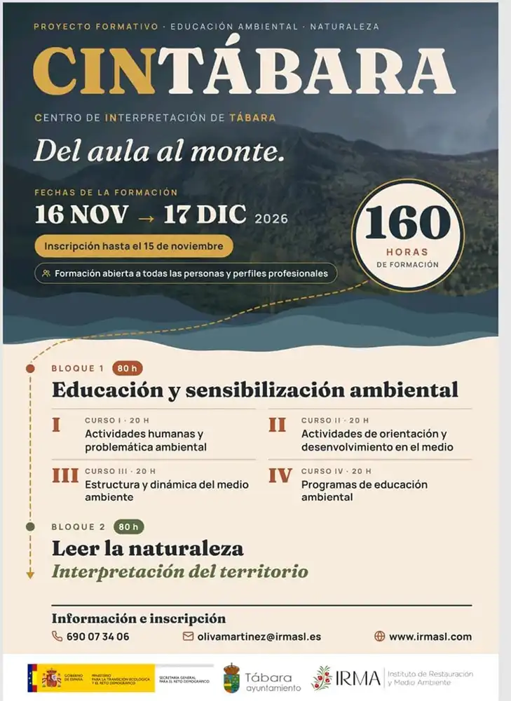 Tábara pone en marcha CINTÁBARA, un programa de 160 horas para aprender a conocer y proteger la naturaleza 1 Tábara pone en marcha CINTÁBARA, un programa de 160 horas para aprender a conocer y proteger la naturaleza