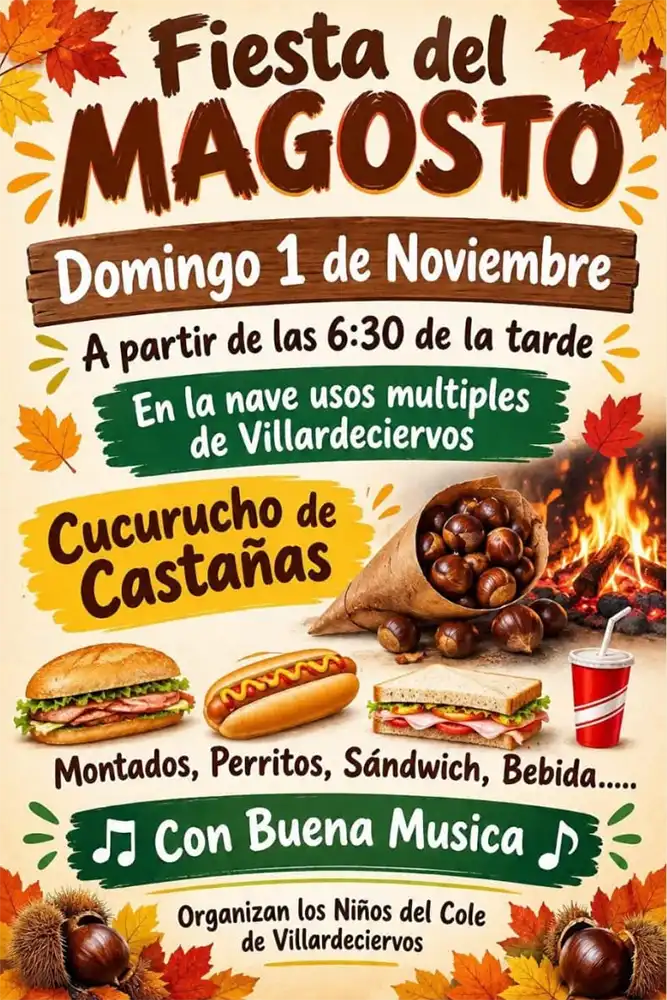 Villardeciervos celebrará el 1 de noviembre su Fiesta del Magosto con castañas, gastronomía y música 1 Villardeciervos celebrará el 1 de noviembre su Fiesta del Magosto con castañas, gastronomía y música